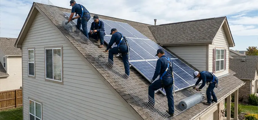 Pigeon Wire for Solar Panels in Nampa